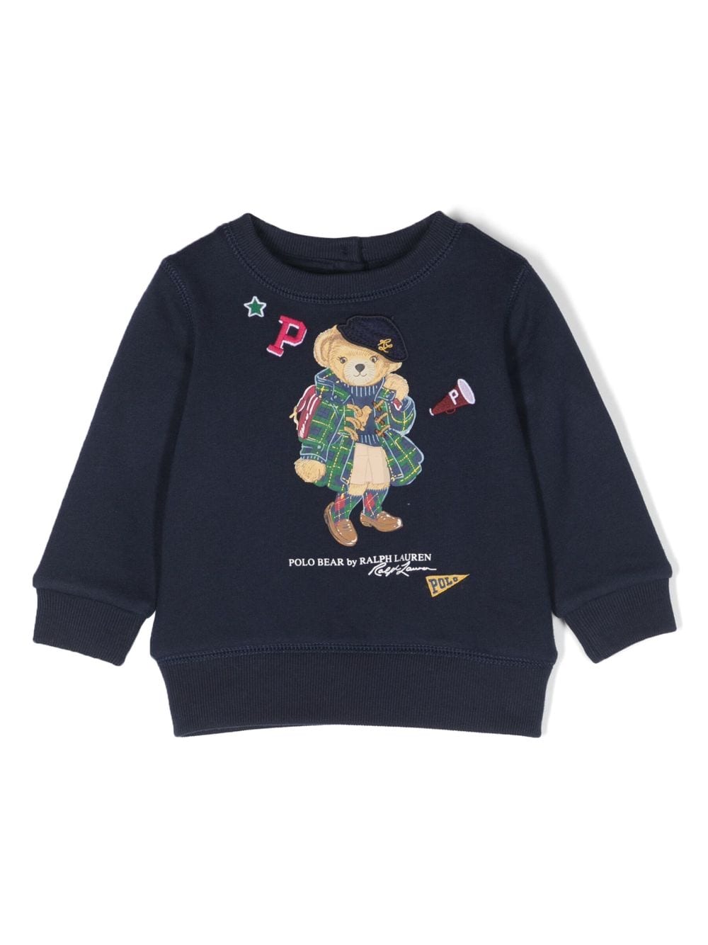Ralph Lauren Kids Polo Bear-motif jersey sweatshirt - Blue von Ralph Lauren Kids