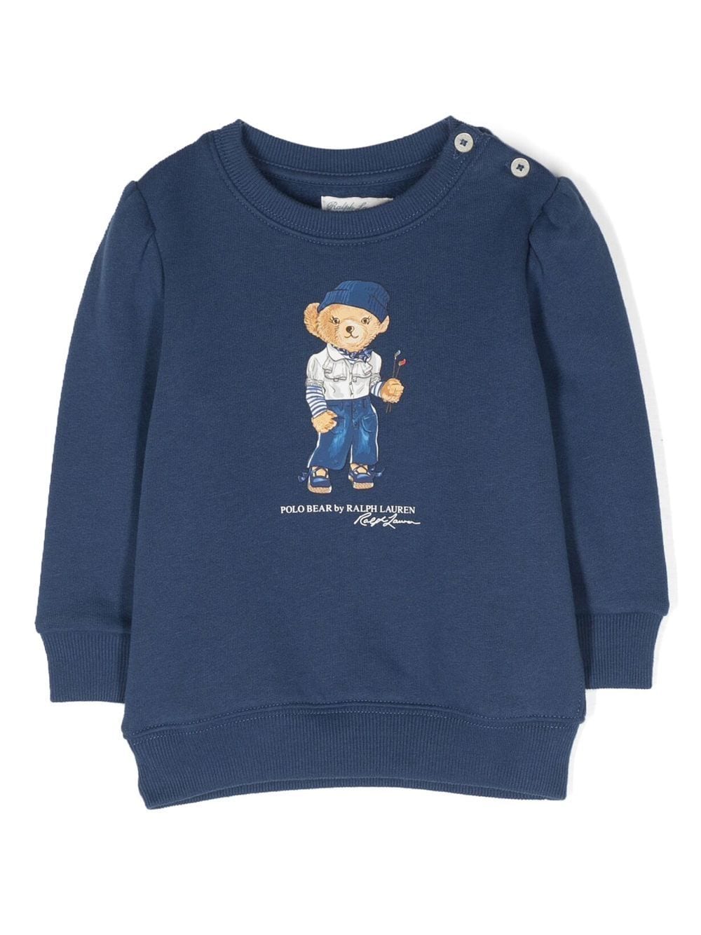 Ralph Lauren Kids Polo Bear-print crew neck sweatshirt - Blue von Ralph Lauren Kids