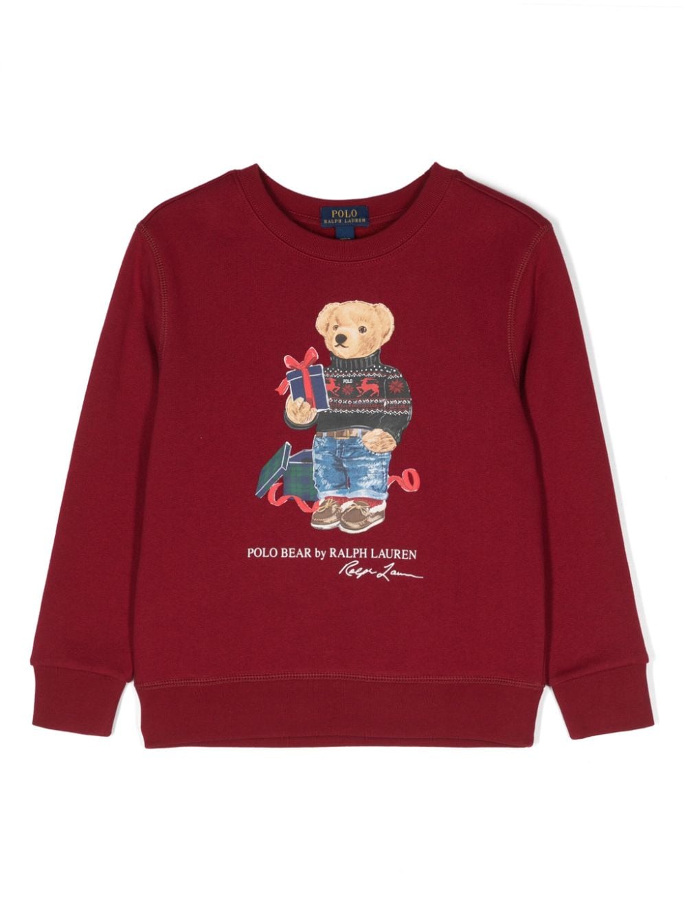 Ralph Lauren Kids Polo Bear-printed jersey sweatshirt - Red von Ralph Lauren Kids