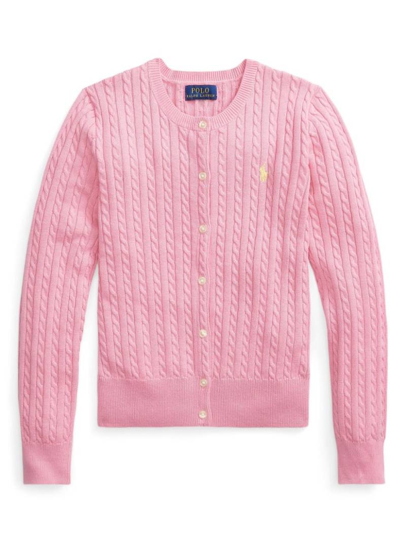 Ralph Lauren Kids Polo Pony cable-knit cardigan - Pink von Ralph Lauren Kids