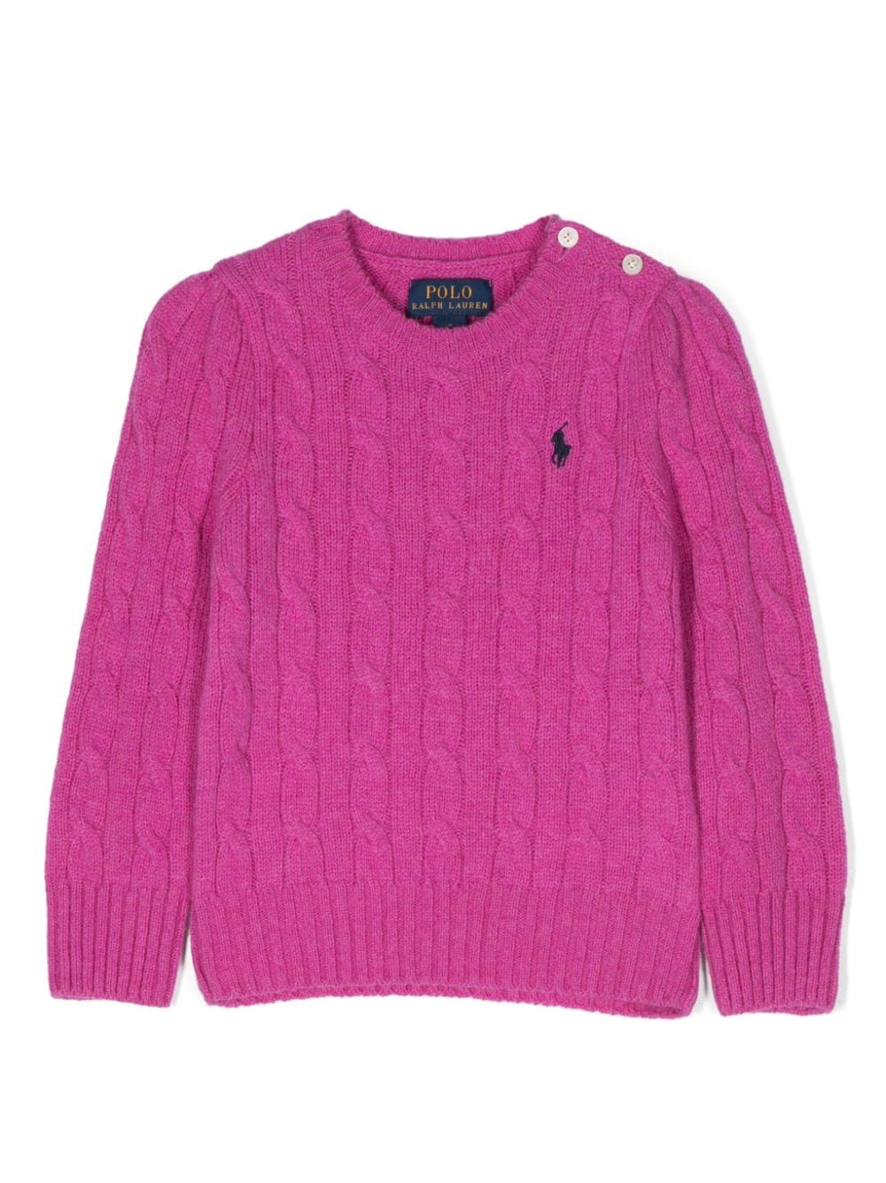 Ralph Lauren Kids Polo Pony cable-knit jumper - Pink von Ralph Lauren Kids