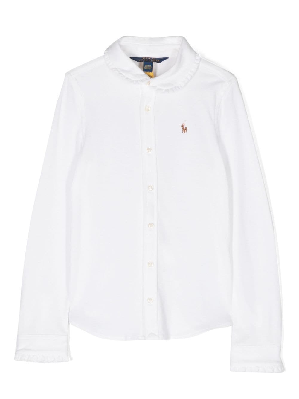 Ralph Lauren Kids Polo Pony cotton shirt - White von Ralph Lauren Kids