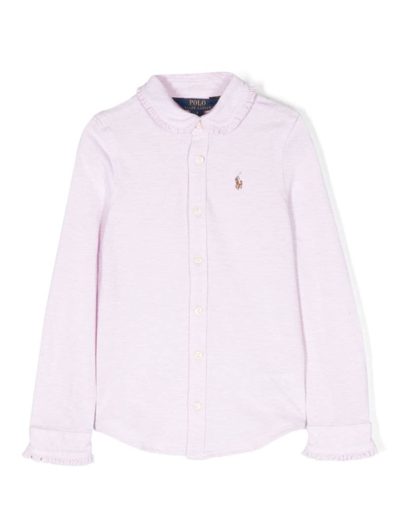 Ralph Lauren Kids Polo Pony-embroidered cotton oxford shirt - Pink von Ralph Lauren Kids