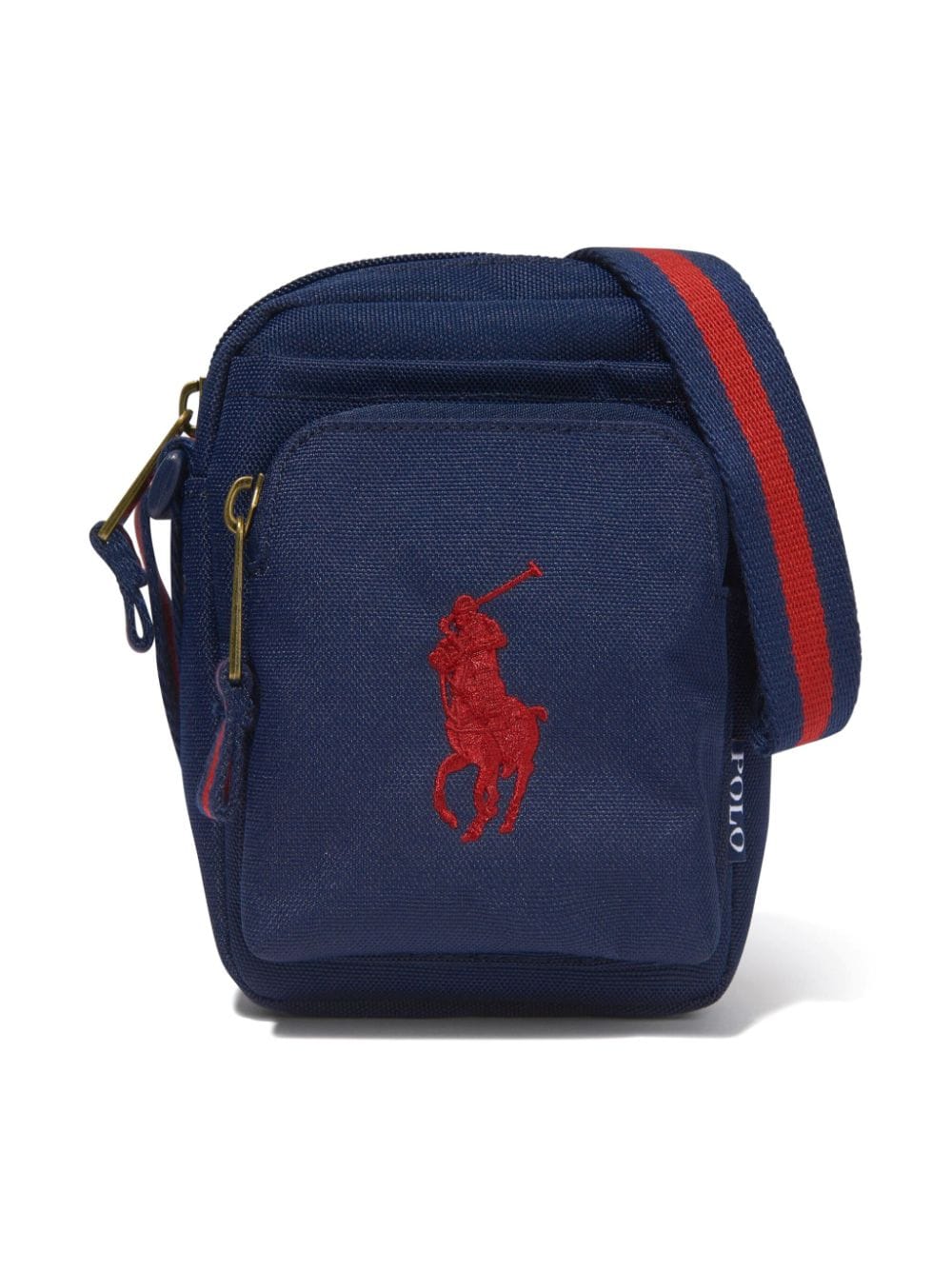 Ralph Lauren Kids Polo Pony-embroidered shoulder bag - Blue von Ralph Lauren Kids