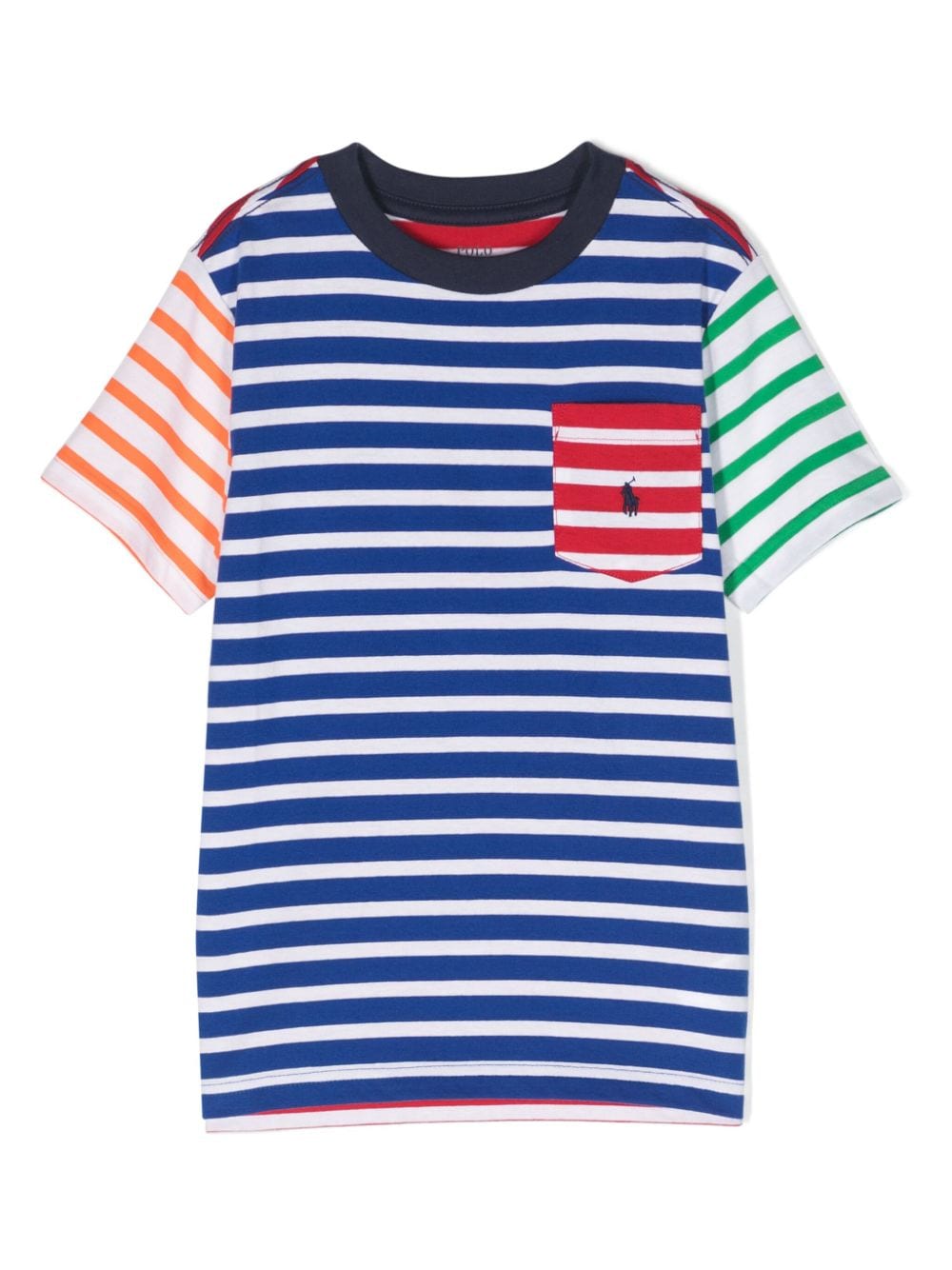 Ralph Lauren Kids Polo Pony-embroidered striped T-shirt - Blue von Ralph Lauren Kids