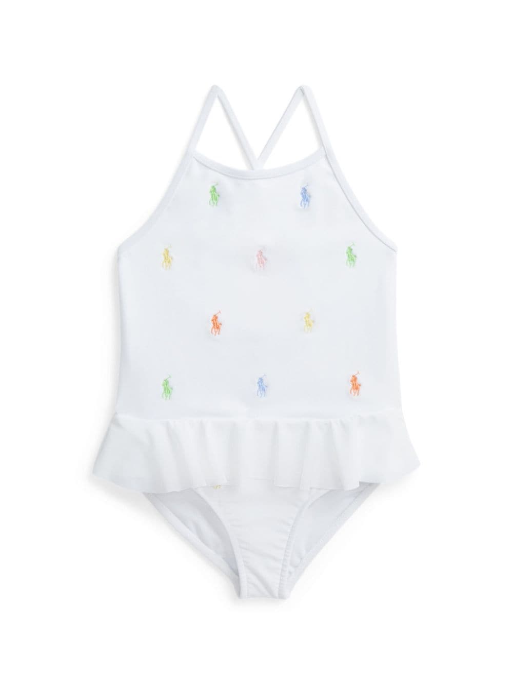 Ralph Lauren Kids Polo Pony embroidered swimsuit - White von Ralph Lauren Kids