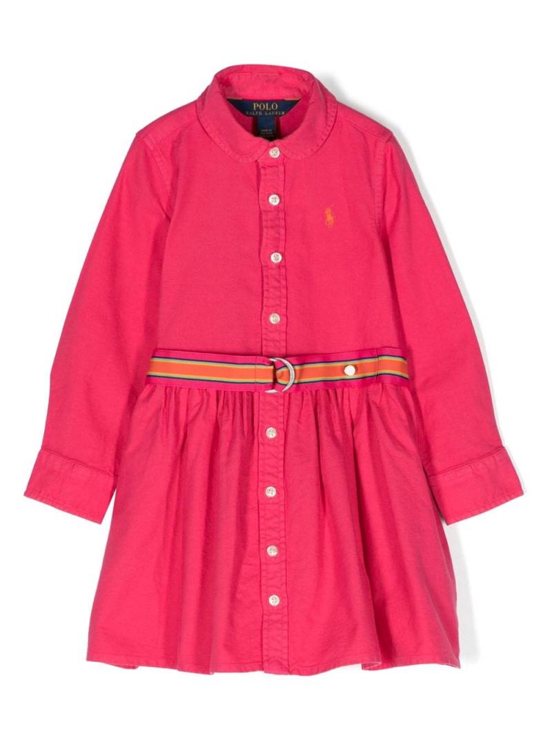 Ralph Lauren Kids Polo Pony-motif cotton shirtdress - Pink von Ralph Lauren Kids