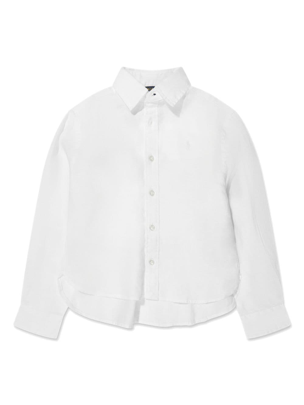 Ralph Lauren Kids Polo Pony-motif linen shirt - White von Ralph Lauren Kids