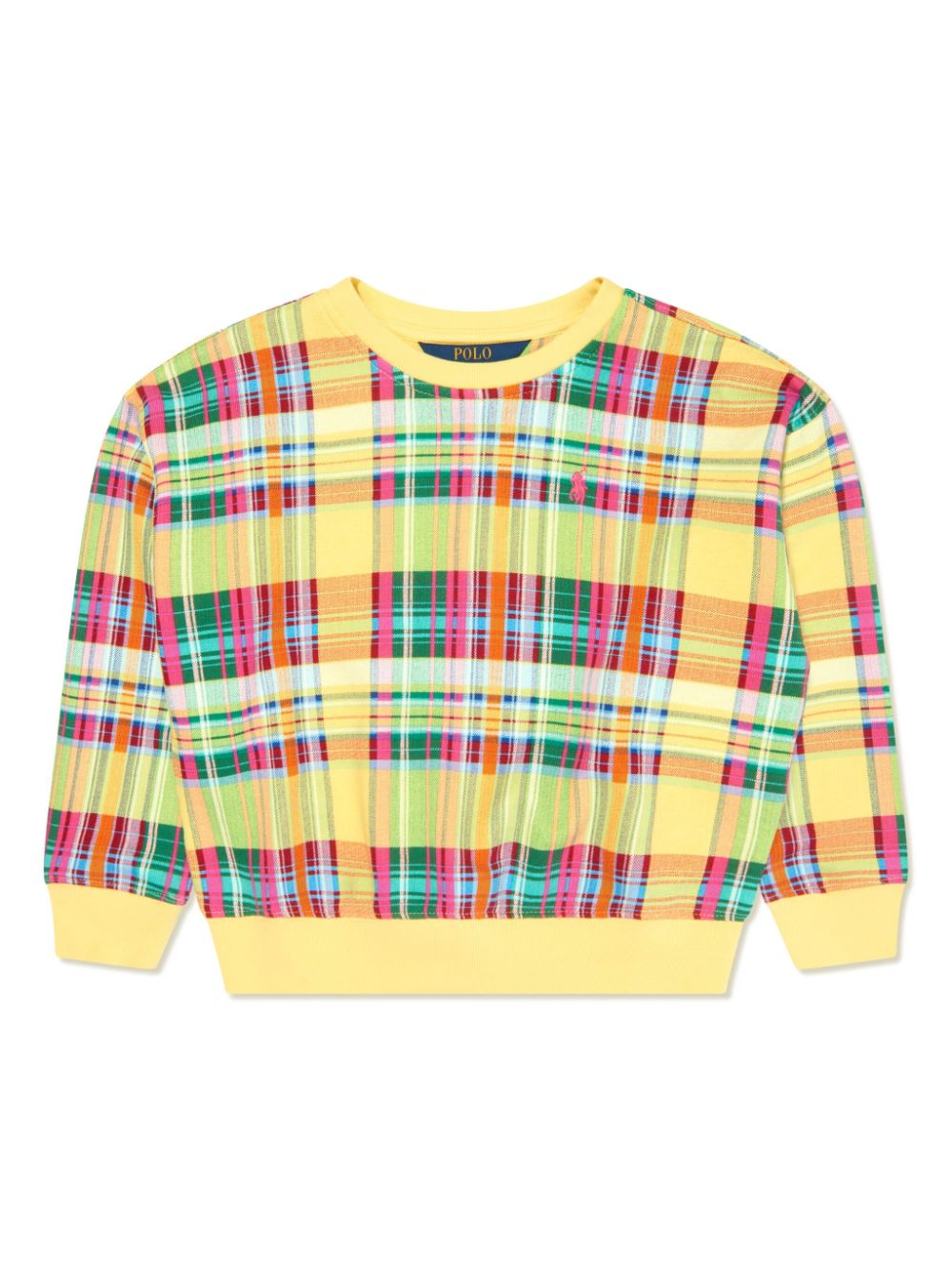 Ralph Lauren Kids Polo Pony plaid sweatshirt - Yellow von Ralph Lauren Kids