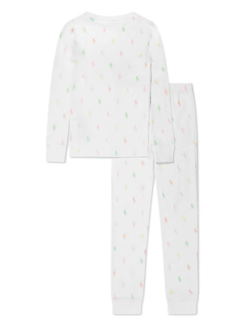 Ralph Lauren Kids Polo Pony-print cotton pyjamas - White von Ralph Lauren Kids