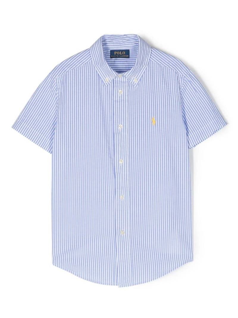 Ralph Lauren Kids Polo Pony short-sleeve striped shirt - Blue von Ralph Lauren Kids