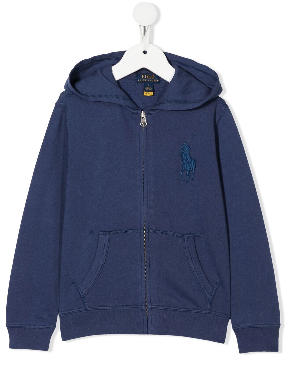 Ralph Lauren Kids Polo Pony zip-up hoodie - Blue von Ralph Lauren Kids
