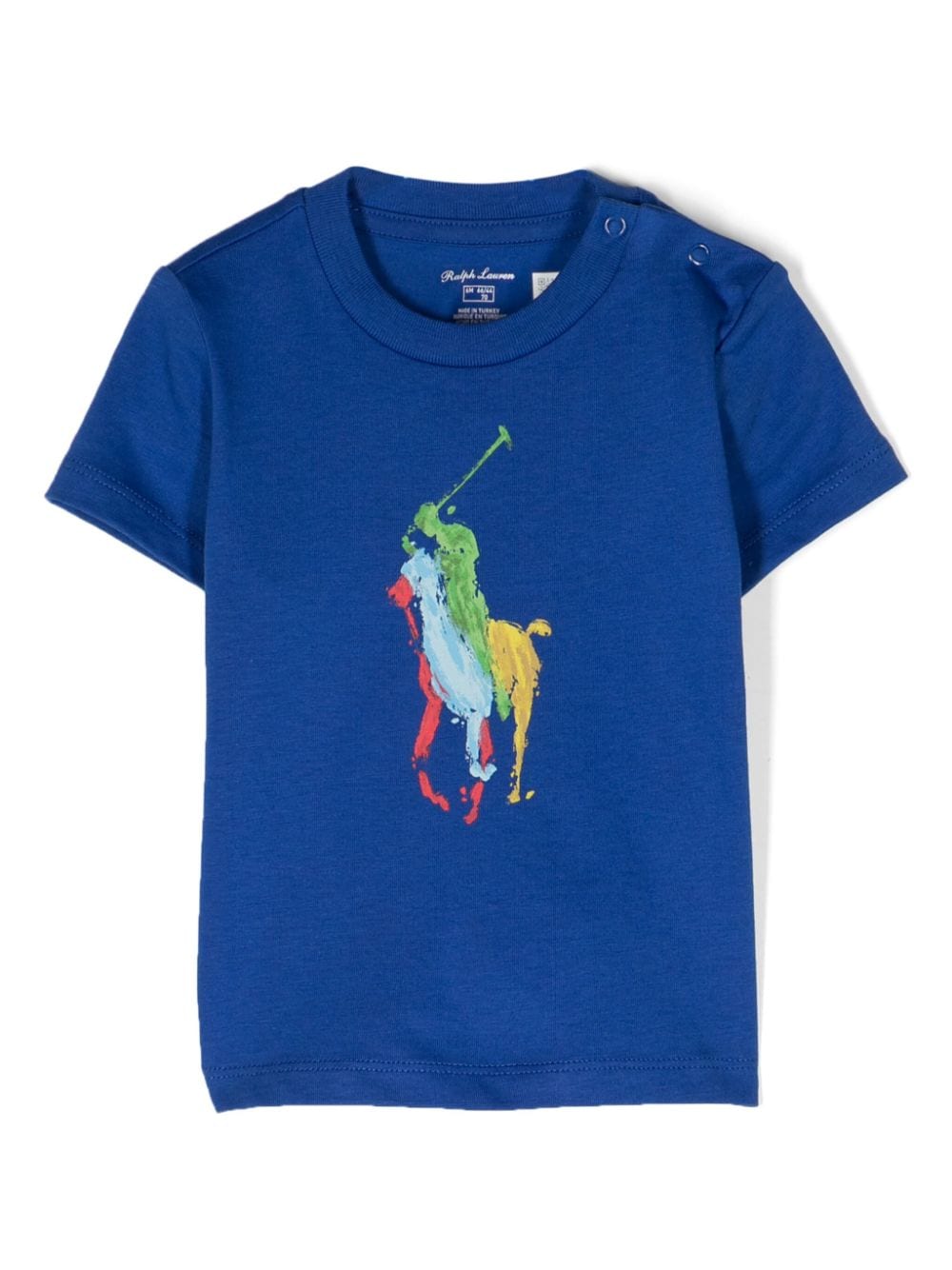 Ralph Lauren Kids Pony Polo-print cotton T-shirt - Blue von Ralph Lauren Kids