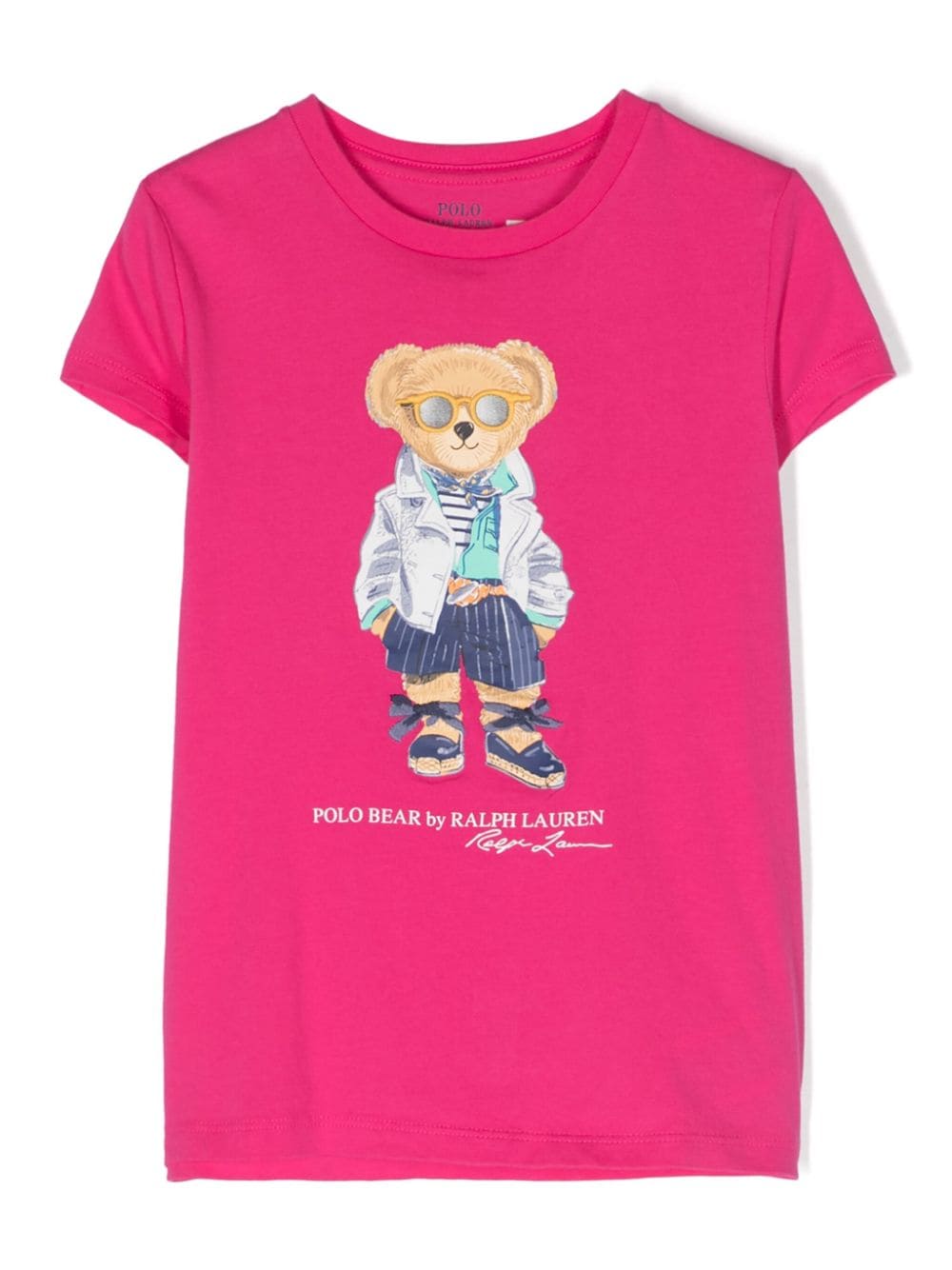 Ralph Lauren Kids Teddy Bear printed cotton T-shirt - Pink von Ralph Lauren Kids