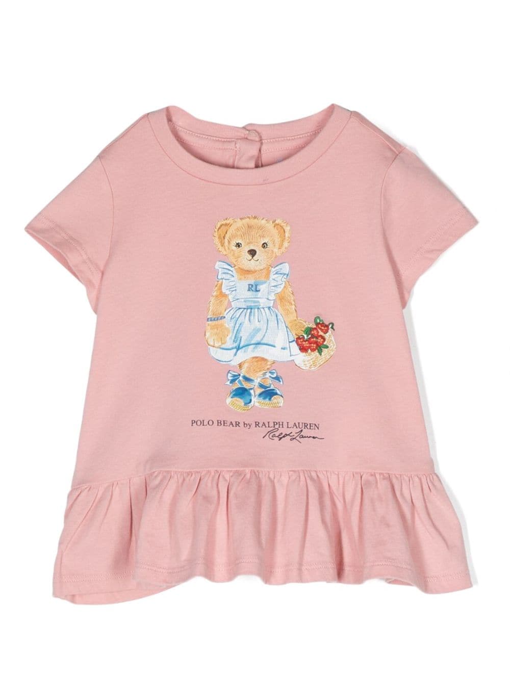 Ralph Lauren Kids Teddy-Bear ruffled T-shirt - Pink von Ralph Lauren Kids