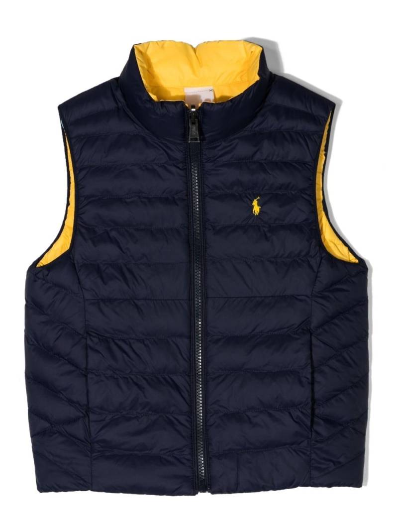 Ralph Lauren Kids Terra logo-embroidered reversible vest - Blue von Ralph Lauren Kids