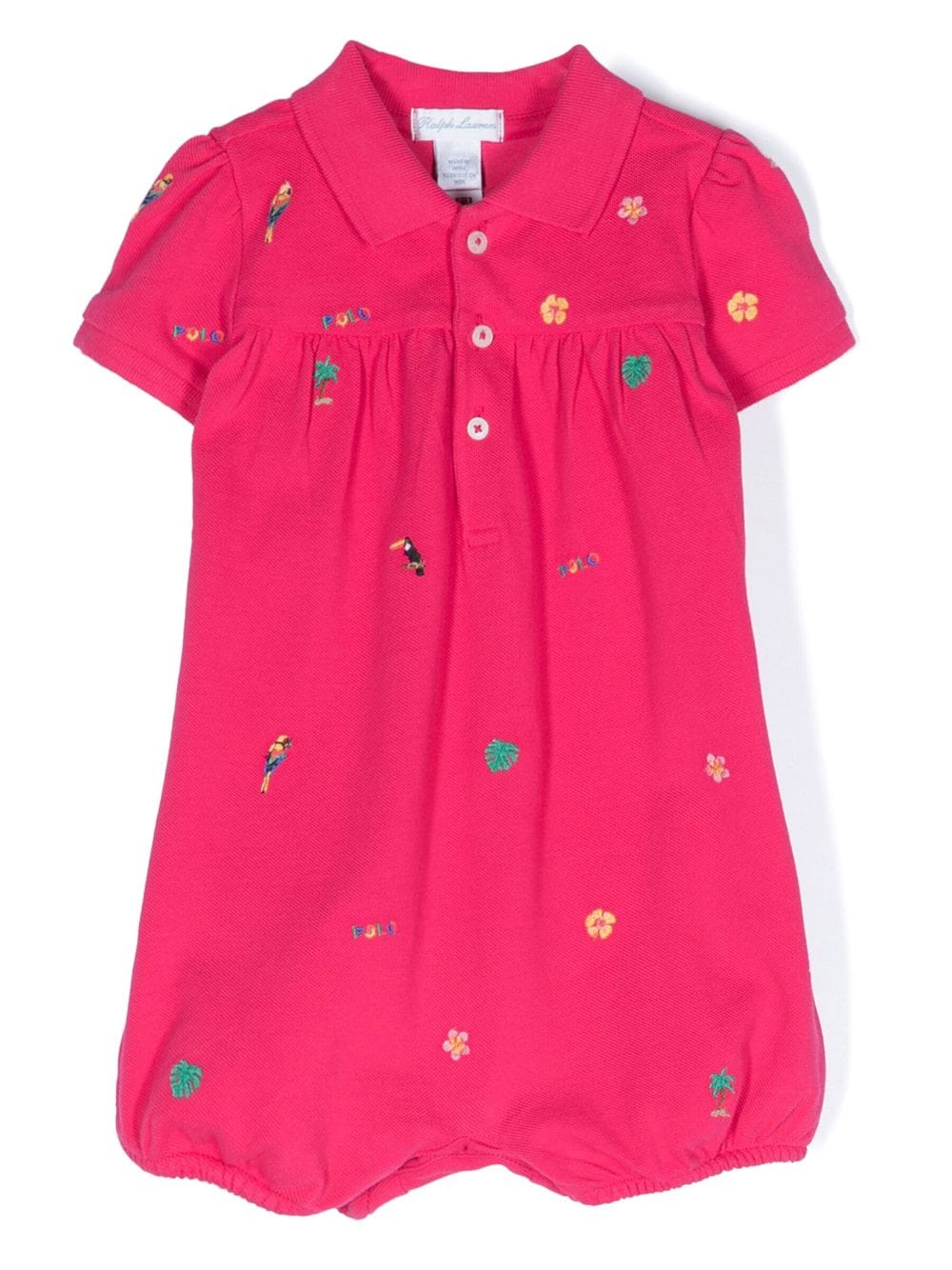 Ralph Lauren Kids Tropical-embroidered cotton shorties - Pink von Ralph Lauren Kids