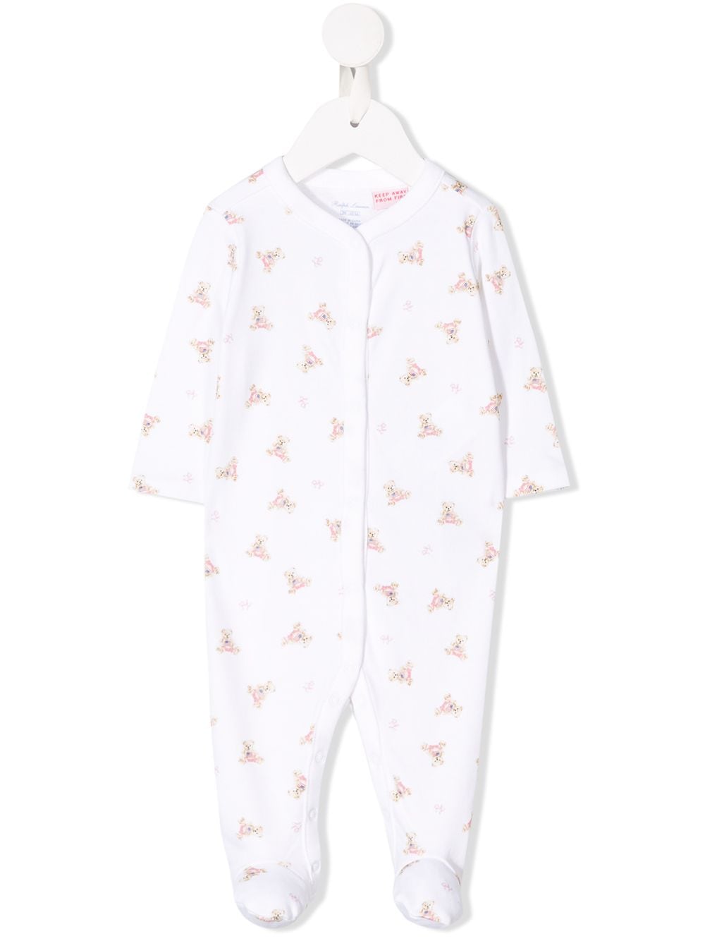 Ralph Lauren Kids bear print babygrow - White von Ralph Lauren Kids