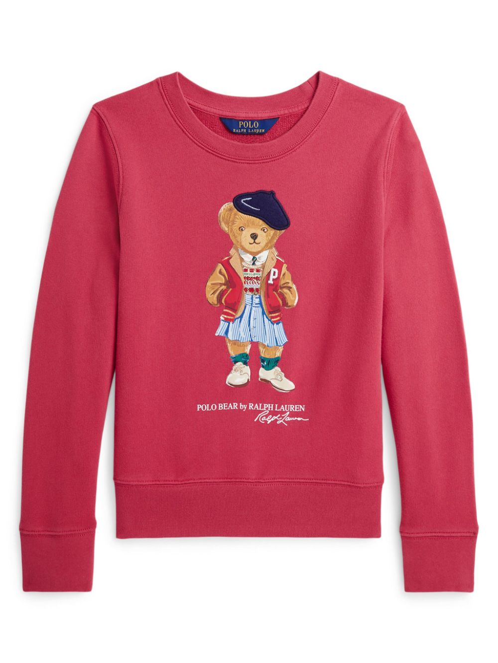 Ralph Lauren Kids bear-print cotton sweatshirt - Pink von Ralph Lauren Kids