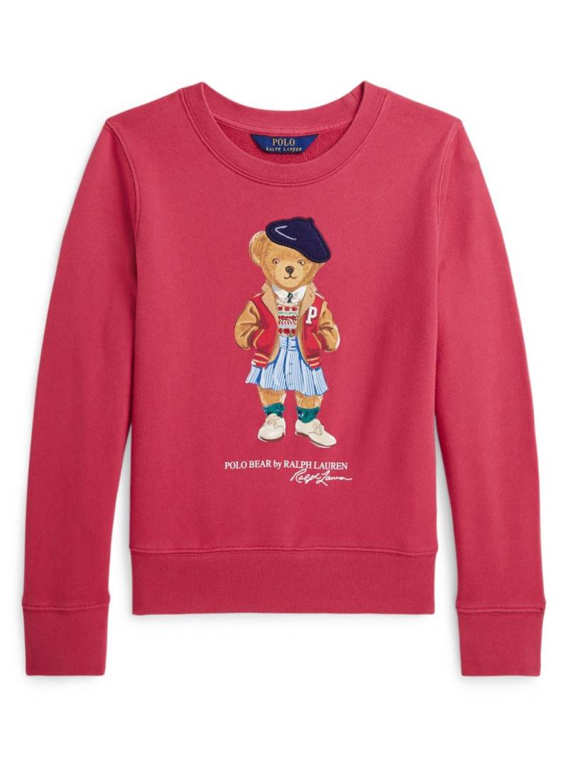 Ralph Lauren Kids bear-print cotton sweatshirt - Pink von Ralph Lauren Kids