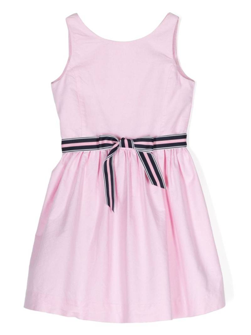 Ralph Lauren Kids bow-fastening cotton dress - Pink von Ralph Lauren Kids