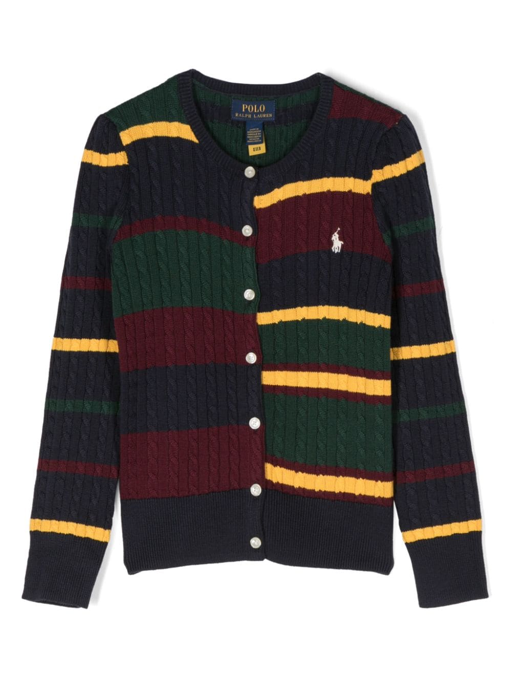 Ralph Lauren Kids cable-knit cotton cardigan - Blue von Ralph Lauren Kids