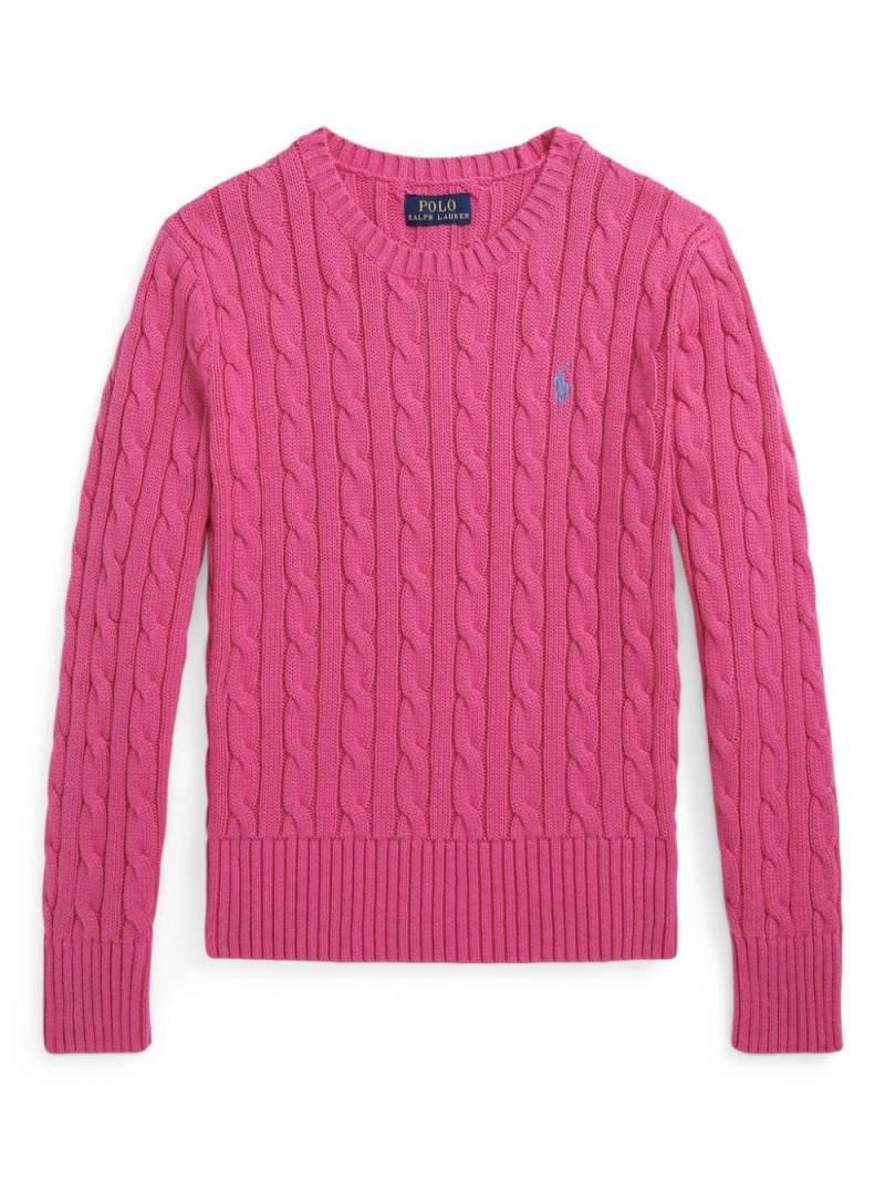 Ralph Lauren Kids cable-knit jumper - Pink von Ralph Lauren Kids