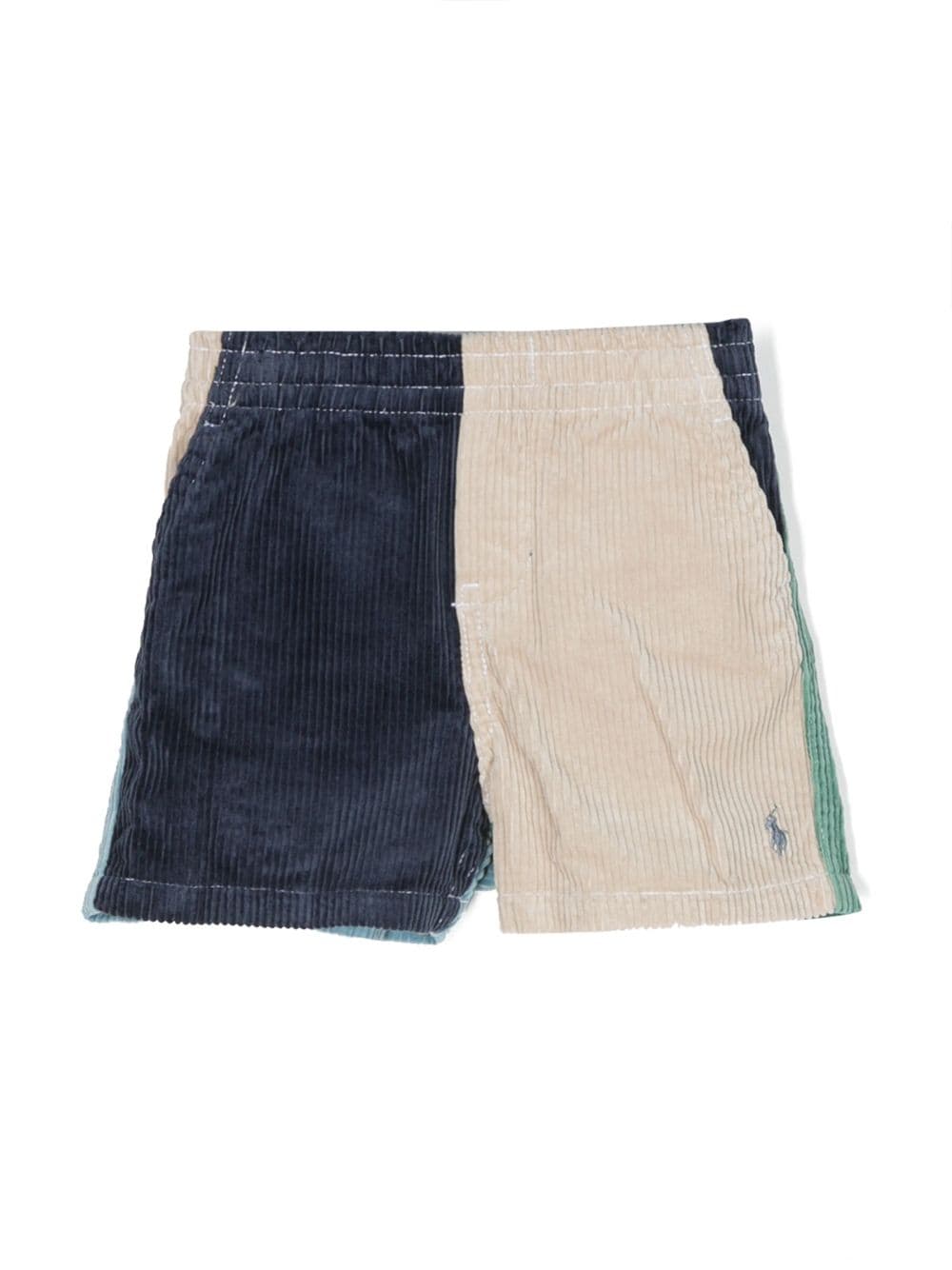 Ralph Lauren Kids colour-block corduroy shorts - Blue von Ralph Lauren Kids