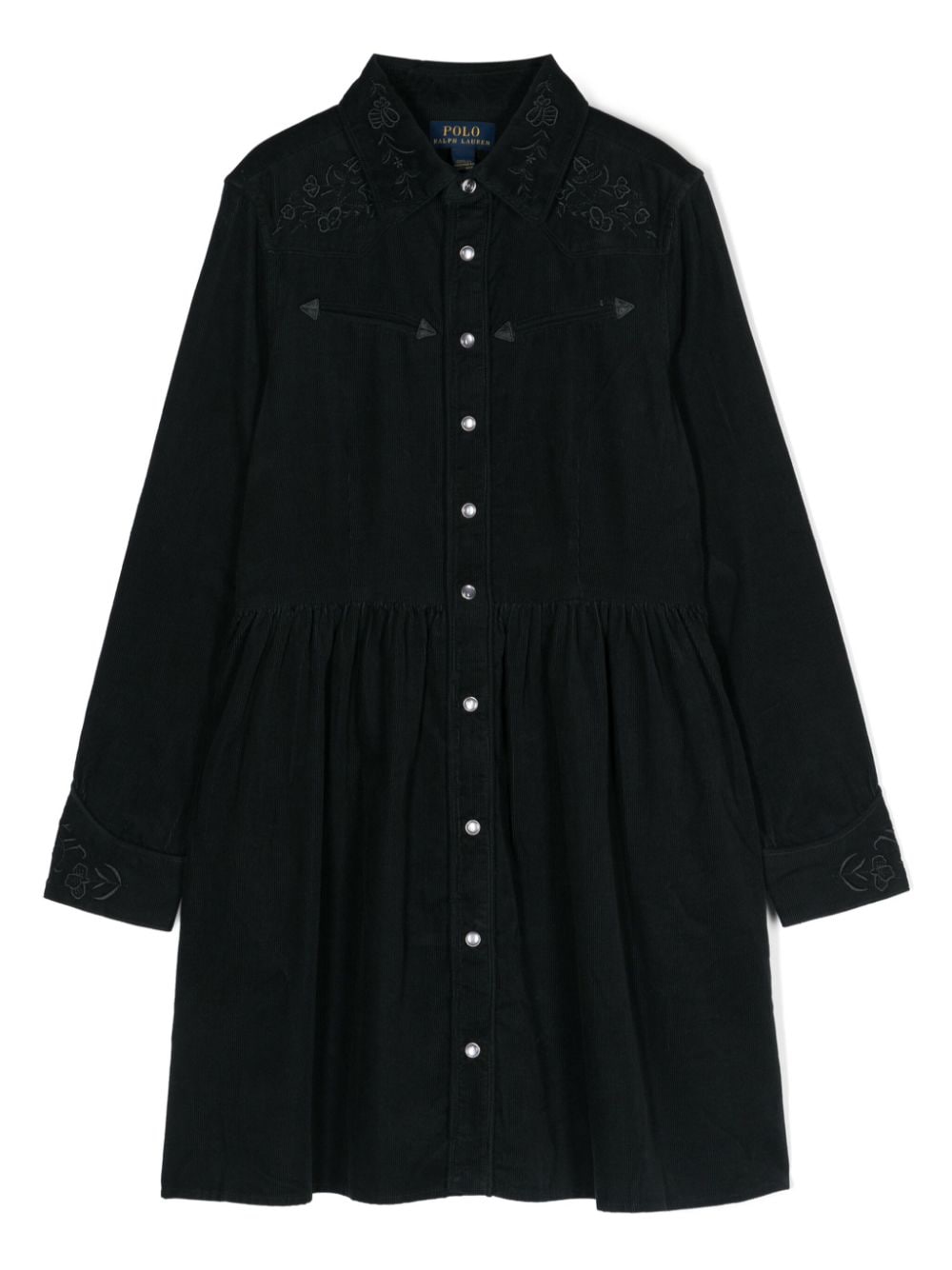 Ralph Lauren Kids embroidered cotton dress - Black von Ralph Lauren Kids