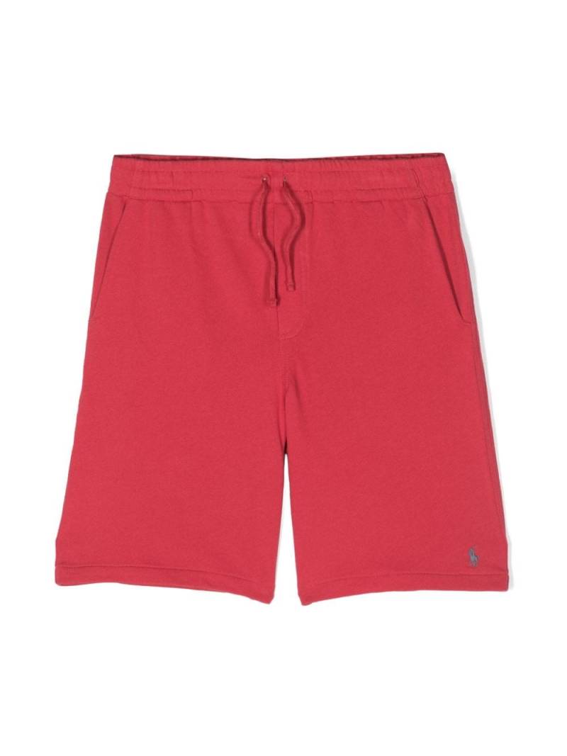 Ralph Lauren Kids drawstring-waist cotton shorts - Red von Ralph Lauren Kids