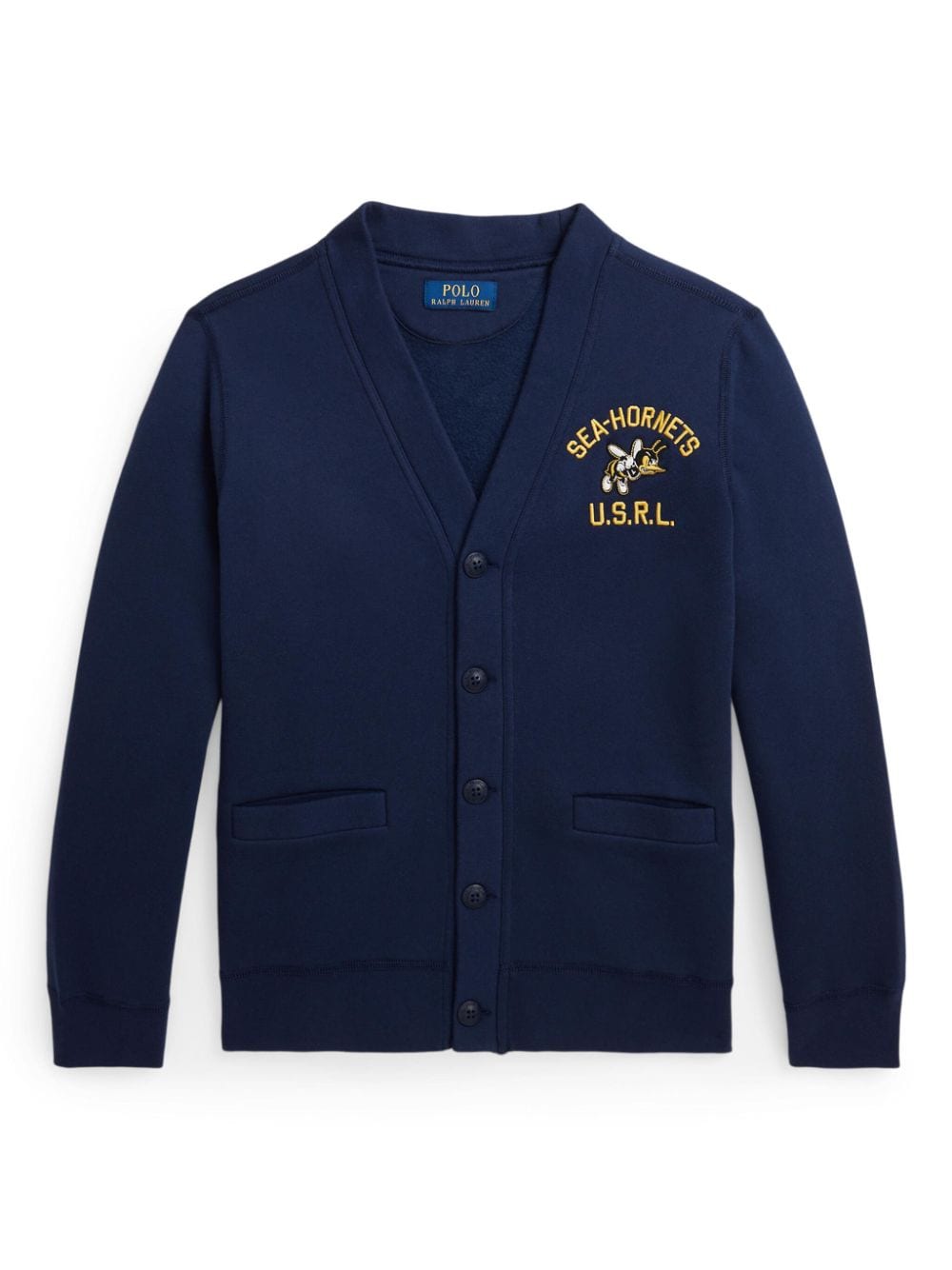 Ralph Lauren Kids embroidered fleece cardigan - Blue von Ralph Lauren Kids