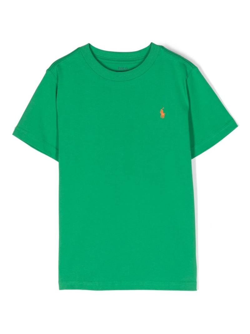 Ralph Lauren Kids embroidered-logo cotton T-shirt - Green von Ralph Lauren Kids