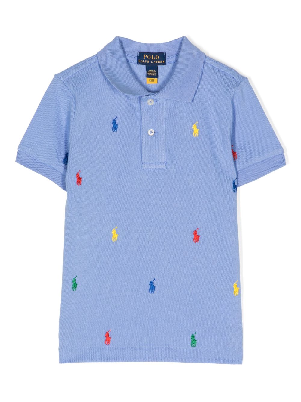 Ralph Lauren Kids embroidered-logo cotton polo shirt - Blue von Ralph Lauren Kids