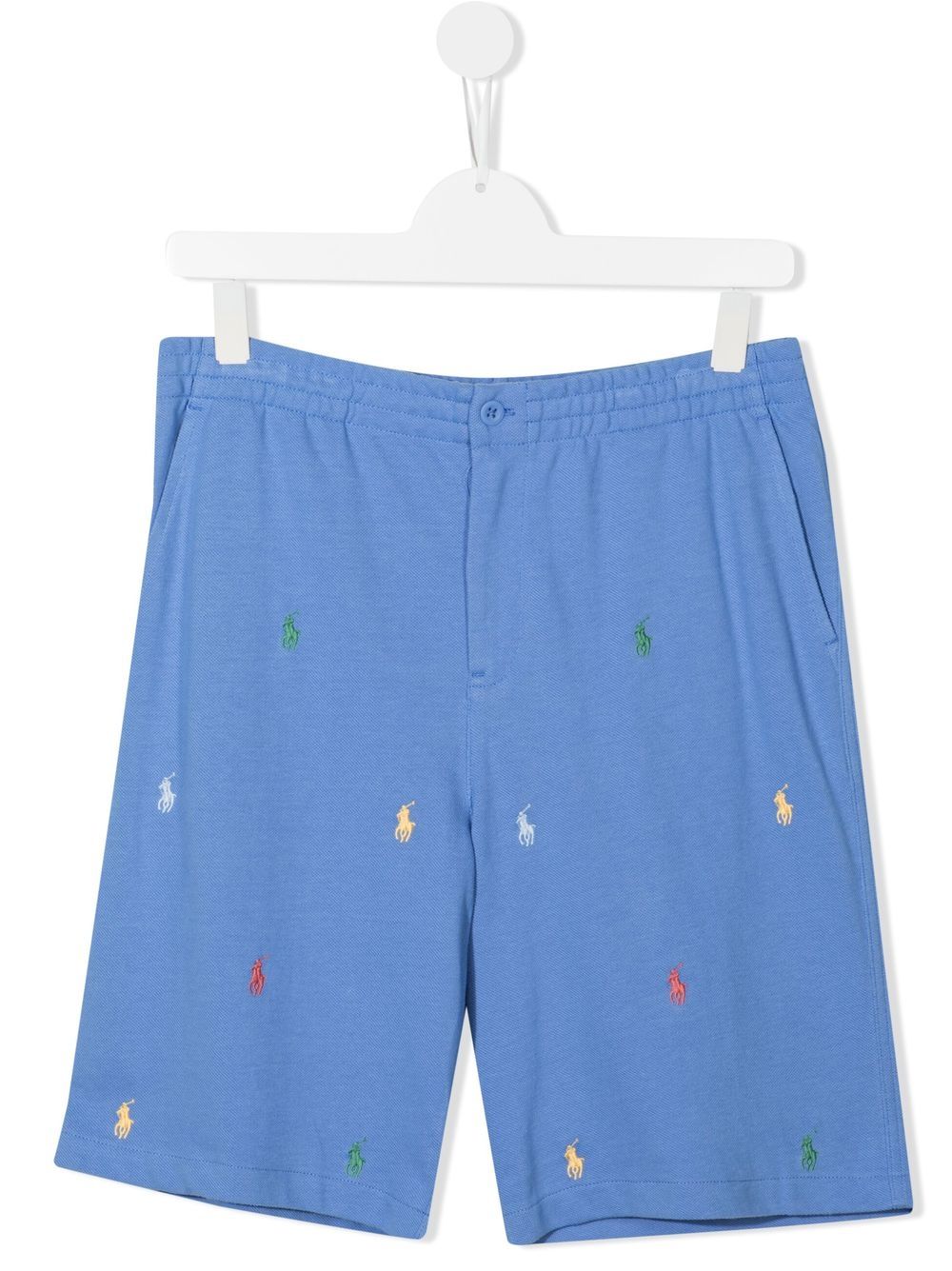 Ralph Lauren Kids embroidered-logo cotton shorts - Blue von Ralph Lauren Kids