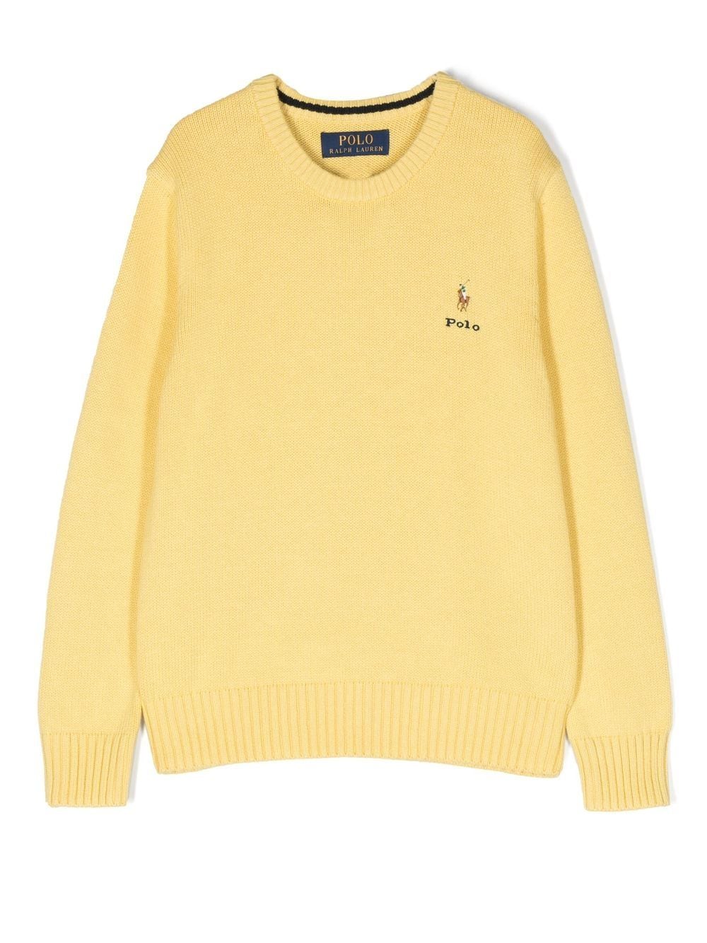 Ralph Lauren Kids embroidered-logo crewneck jumper - Yellow von Ralph Lauren Kids