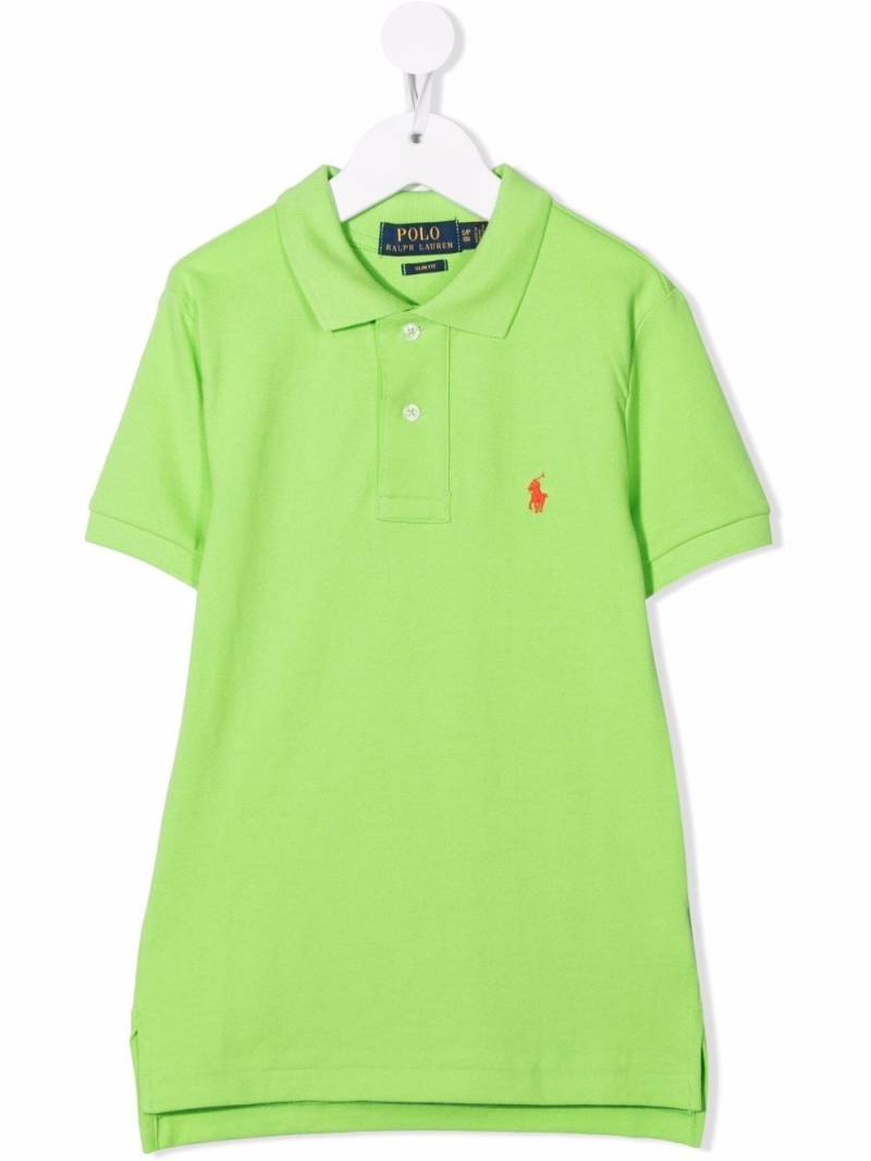 Ralph Lauren Kids embroidered-logo polo shirt - Green von Ralph Lauren Kids