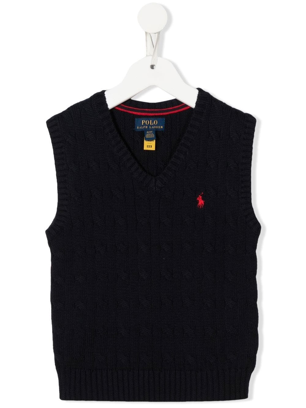 Ralph Lauren Kids embroidered-pony knit vest - Blue von Ralph Lauren Kids