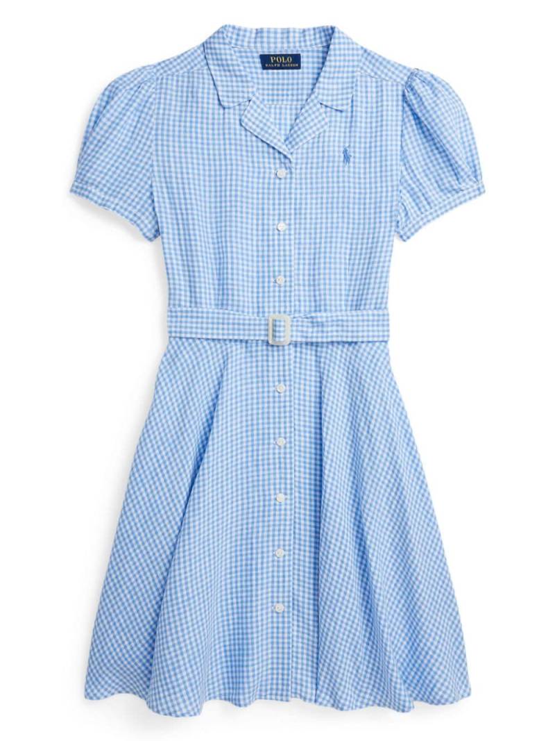 Ralph Lauren Kids gingham-check cotton dress - Blue von Ralph Lauren Kids