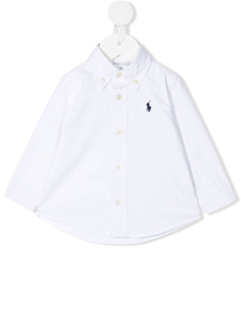 Ralph Lauren Kids logo-embroidered button-down shirt - White von Ralph Lauren Kids