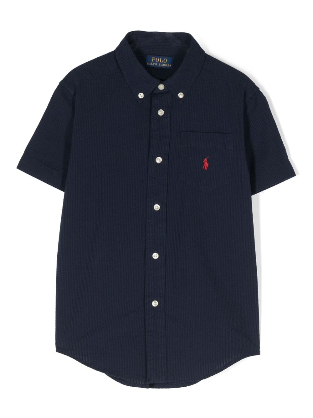 Ralph Lauren Kids logo-embroidered corduroy shirt - Blue von Ralph Lauren Kids