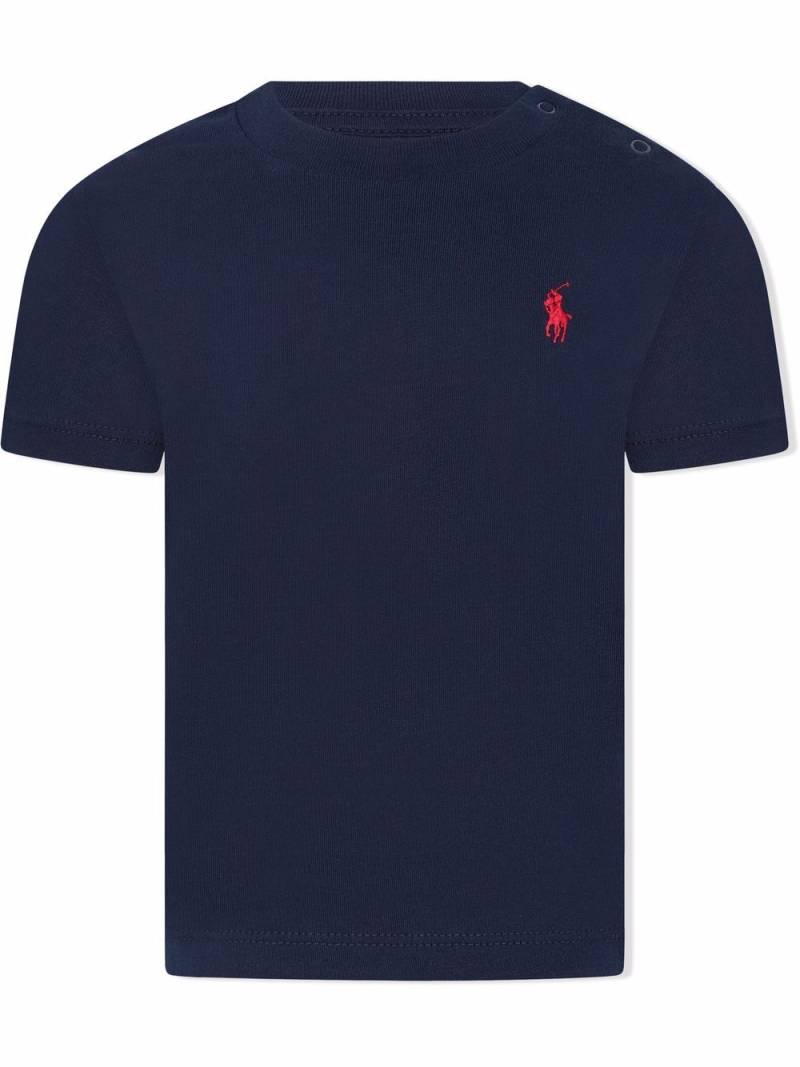 Ralph Lauren Kids logo-embroidered cotton T-shirt - Blue von Ralph Lauren Kids