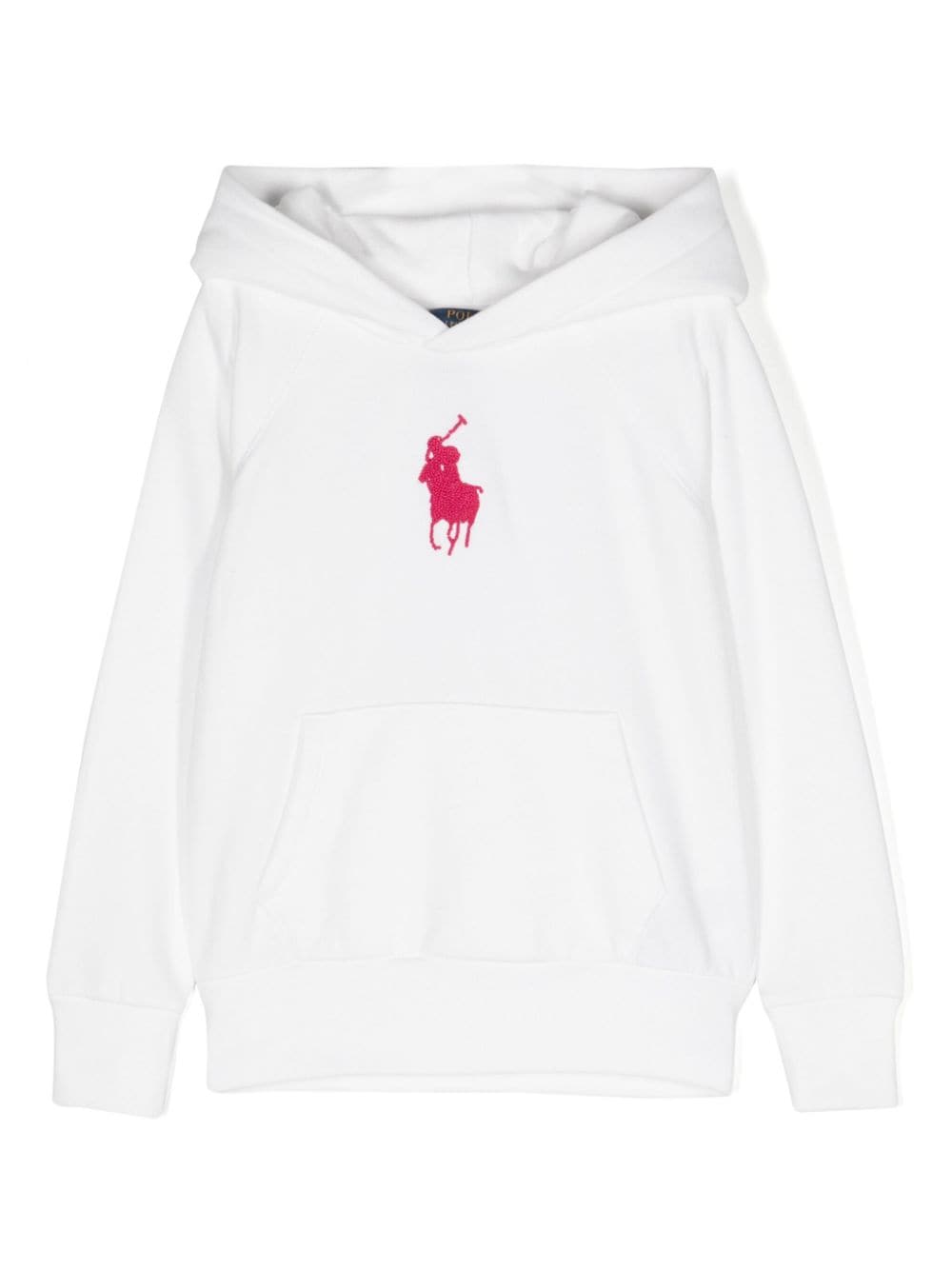Ralph Lauren Kids logo-embroidered cotton-blend hoodie - White von Ralph Lauren Kids