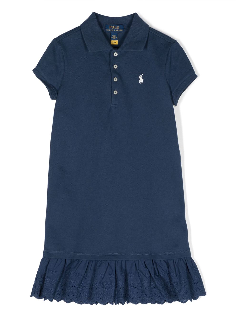 Ralph Lauren Kids logo-embroidered cotton dress - Blue von Ralph Lauren Kids