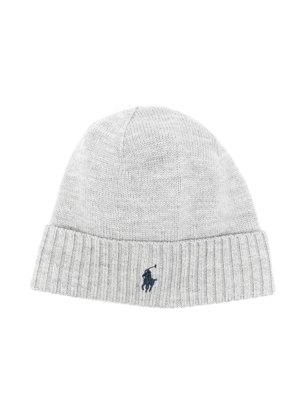 Ralph Lauren Kids logo-embroidered knitted beanie - Grey von Ralph Lauren Kids