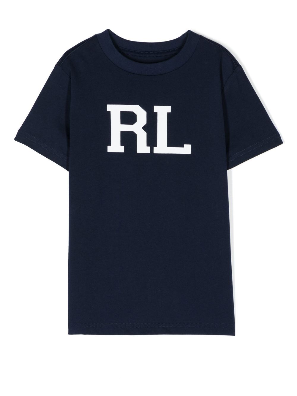 Ralph Lauren Kids logo print cotton T-shirt - Blue von Ralph Lauren Kids