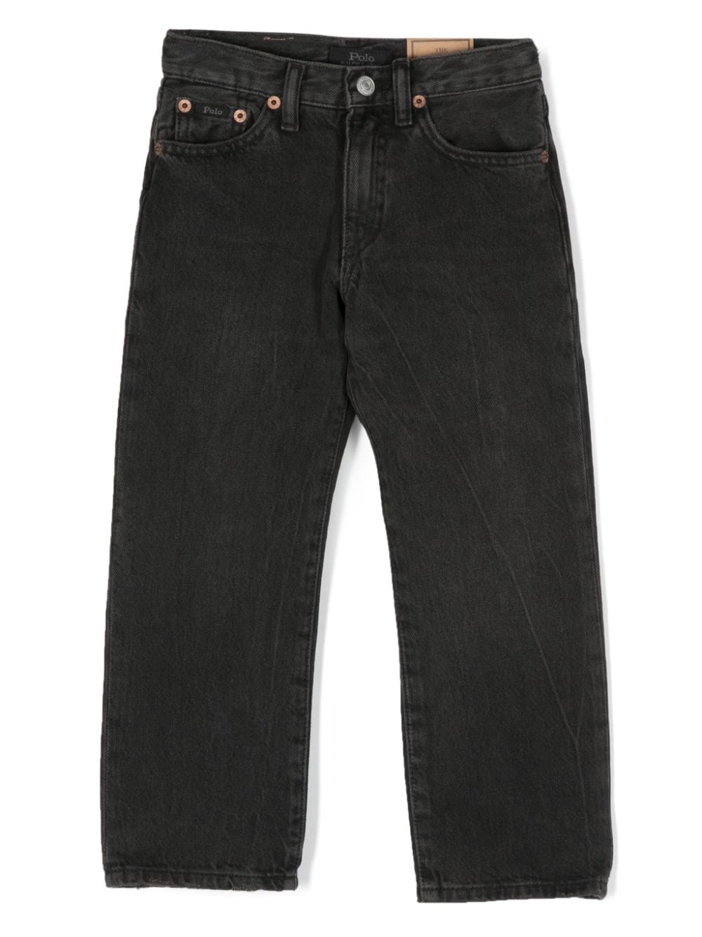 Ralph Lauren Kids mid-rise straight-leg jeans - Black von Ralph Lauren Kids