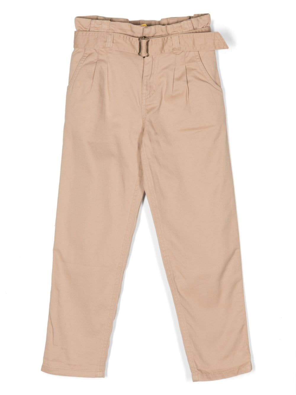 Ralph Lauren Kids paperbag-waist cotton straight-leg - Brown von Ralph Lauren Kids