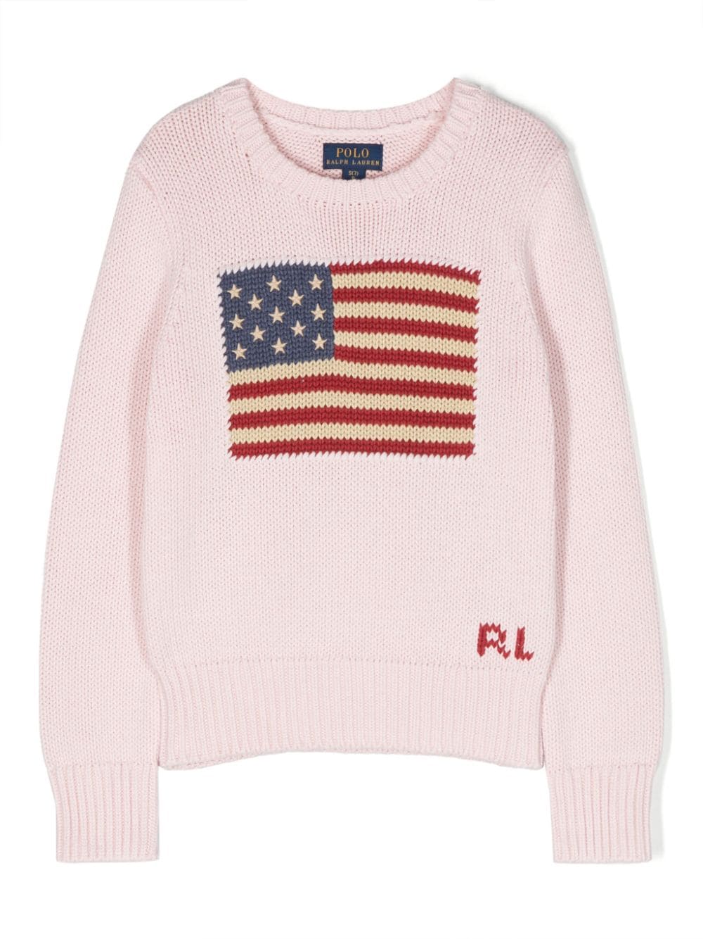 Ralph Lauren Kids patterned intarsia-knit cotton jumper - Pink von Ralph Lauren Kids