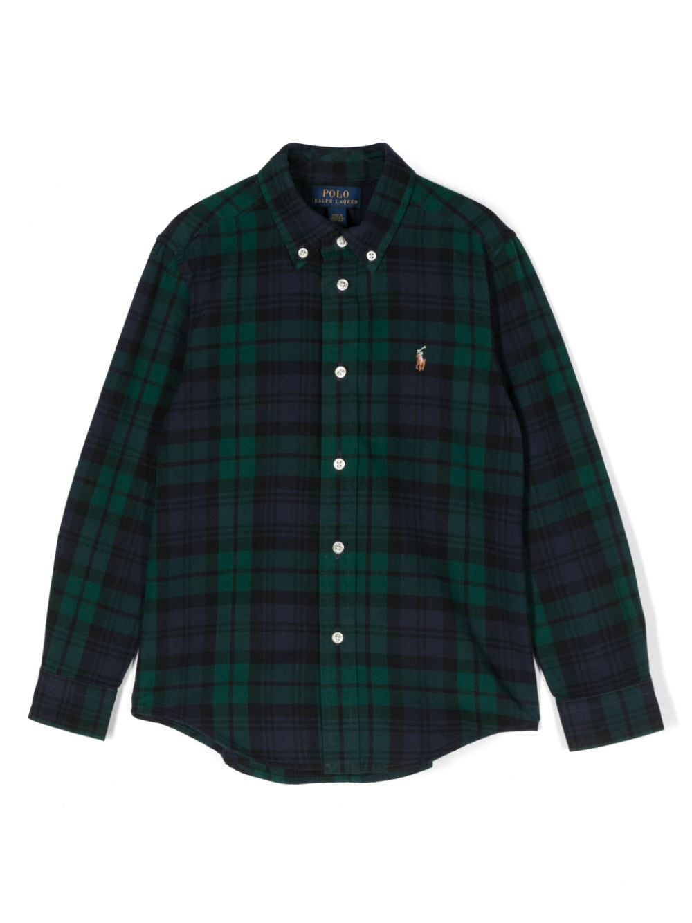 Ralph Lauren Kids plaid-check print shirt - Green von Ralph Lauren Kids