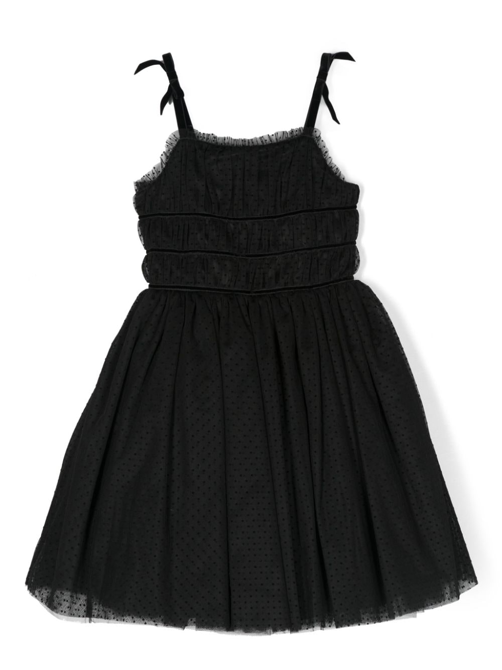 Ralph Lauren Kids polka-dot sleeveless tulle dress - Black von Ralph Lauren Kids